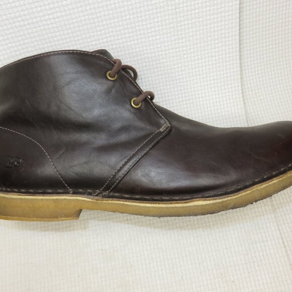 UGG Chukka Boots Leighton 3275 Leather Chocolate Brown Mens 10.5 main image 4